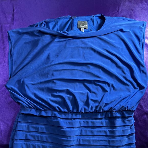 πAdrianna Papell Royal Blue Dress with Overlay Top - Picture 12 of 15